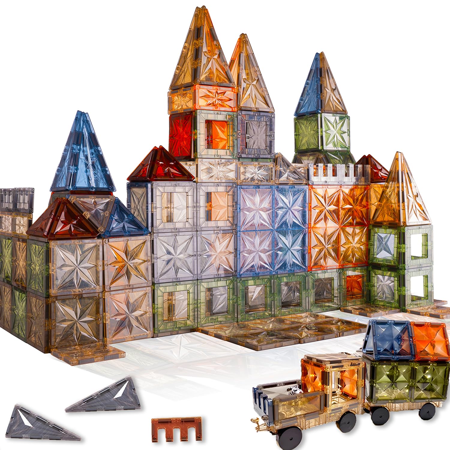 Lot de 100 blocs de construction magnétiques STEM pour enfants de 3 ans et plus, jouets sensoriels, haute qualité pour g