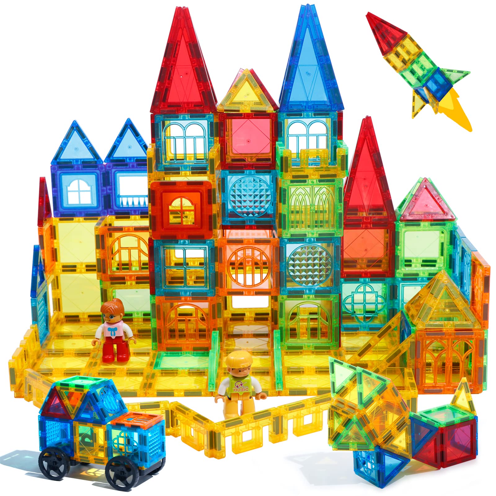 Magblock 100PCS Jeu de Cubes magnétiques éducatifs pour Enfants 3-6 ans Garçons et Filles Jouets éducatifs Construction 